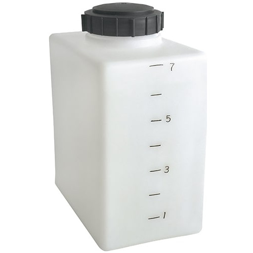 7 Gallon Flat Bottom White Utility Tank | Norwesco 44852