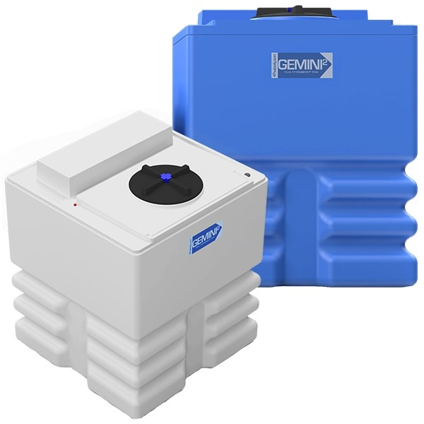 340 Gallon Ribbed Double Wall Tank - White | Peabody 32974