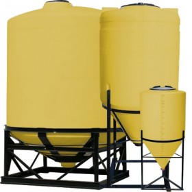 1000 Gallon Yellow Cone Bottom Tank