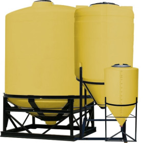 2500 Gallon Yellow Cone Bottom Tank