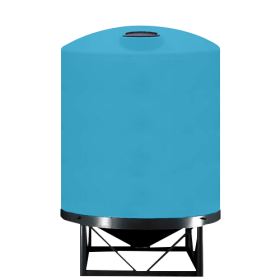 3000 Gallon Light Blue Heavy Duty Cone Bottom Tank