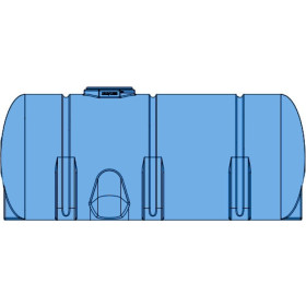 1335 Gallon Light Blue Heavy Duty Elliptical Leg Tank