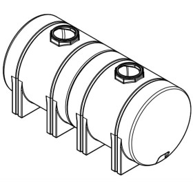 1800 Gallon White Horizontal Leg Tank