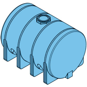 3725 Gallon Light Blue Heavy Duty Horizontal Leg Tank