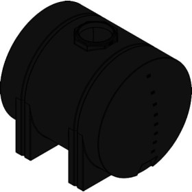925 Gallon Black Horizontal Leg Tank