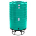 1100 Gallon Green Cone Bottom Tank with Stand