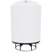 2500 Gallon White Cone Bottom Tank with Stand