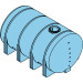 3135 Gallon Light Blue Heavy Duty Elliptical Leg Tank