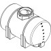 325 Gallon White Horizontal Leg Tank