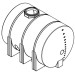 1325 Gallon White Horizontal Leg Tank