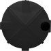10000 Gallon Black Heavy Duty Vertical Storage Tank