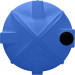 10000 Gallon Light Blue Heavy Duty Vertical Storage Tank