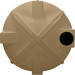 10000 Gallon Mocha Heavy Duty Vertical Storage Tank