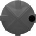 10000 Gallon Light Grey Vertical Storage Tank