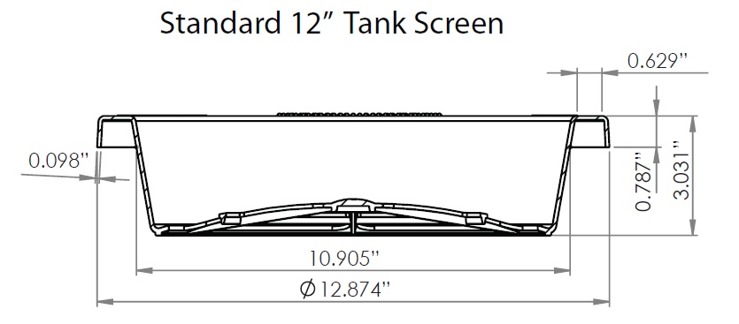 TASS06 Standard 12 Inch Tank Screen